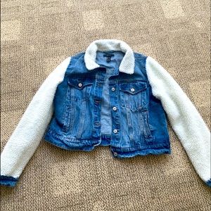 Womens fleece jean jacket